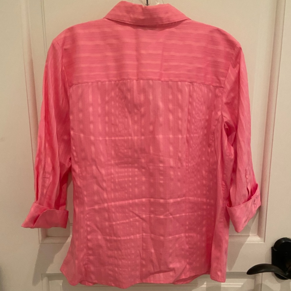 Pink Textured Button Down - Picture 6 of 8